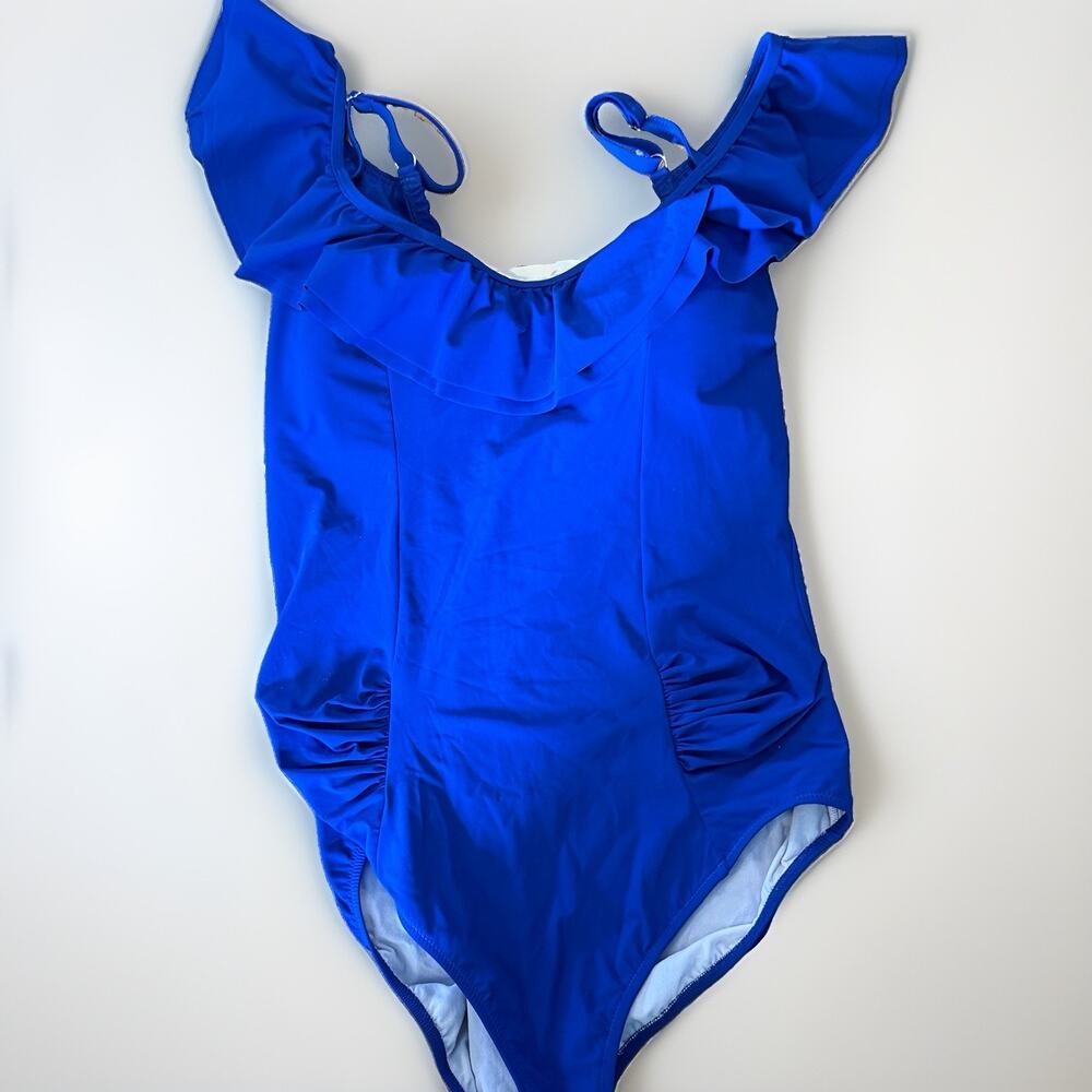 NWT Profile by Gottex Tutti Frutti Off Shoulder One Piece Swimsuit Size 16
